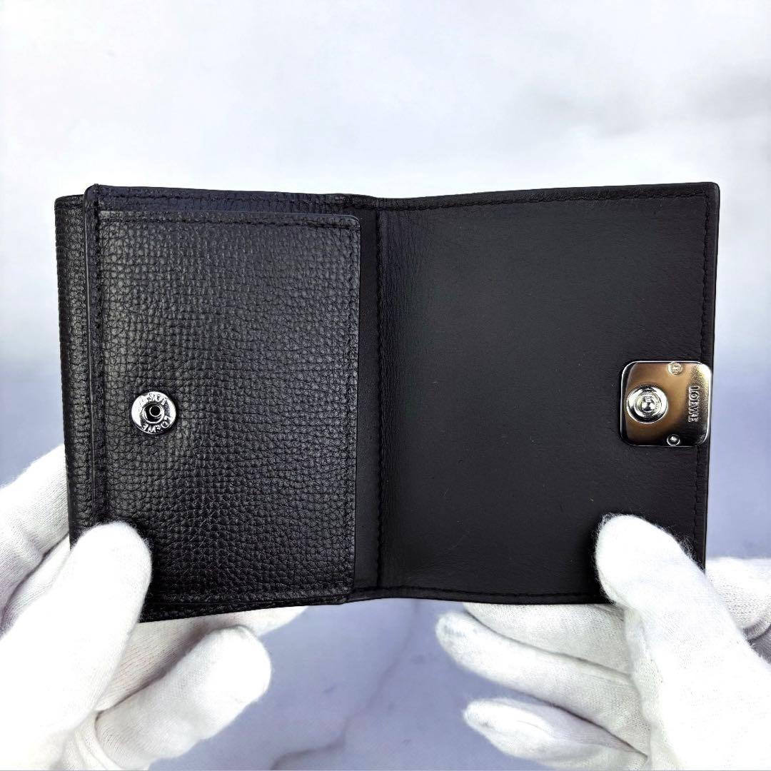 【極美品✨】LOEWE アナグラム トライフォールド ウォレット三つ折り財布