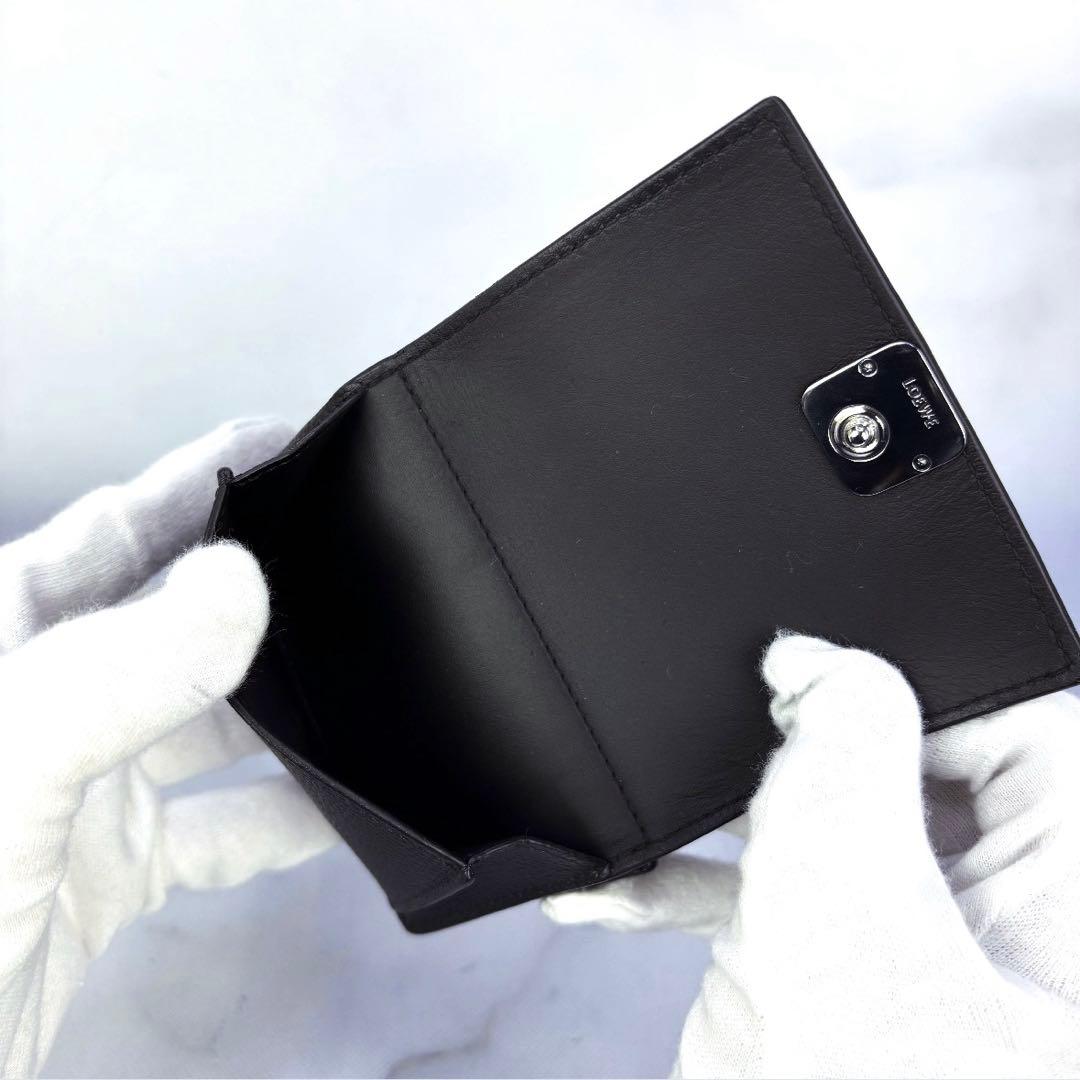 【極美品✨】LOEWE アナグラム トライフォールド ウォレット三つ折り財布