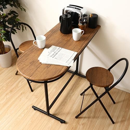 3点セット　カウンターテーブル×1・チェア×2　スチール脚☆