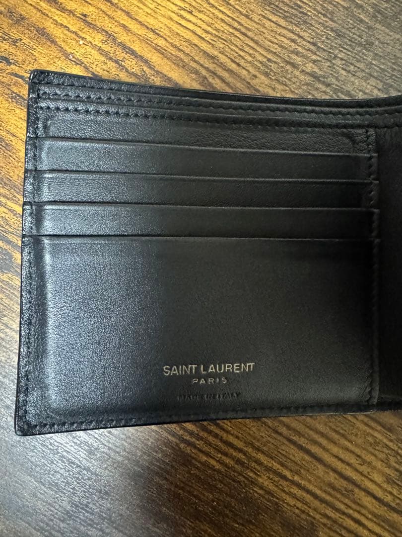SAINT LAURENT ブラック 二つ折り財布