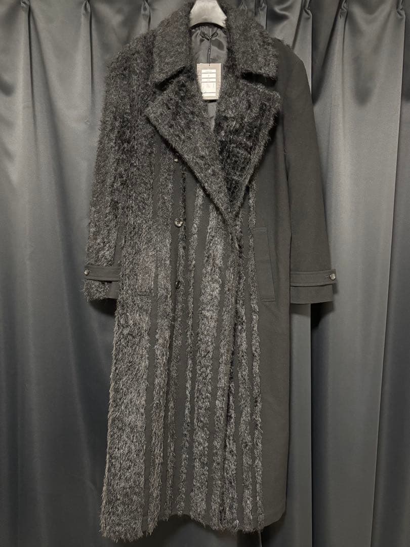 ターク(taakk)ダブルブレストコート　サイズ2 ブラック