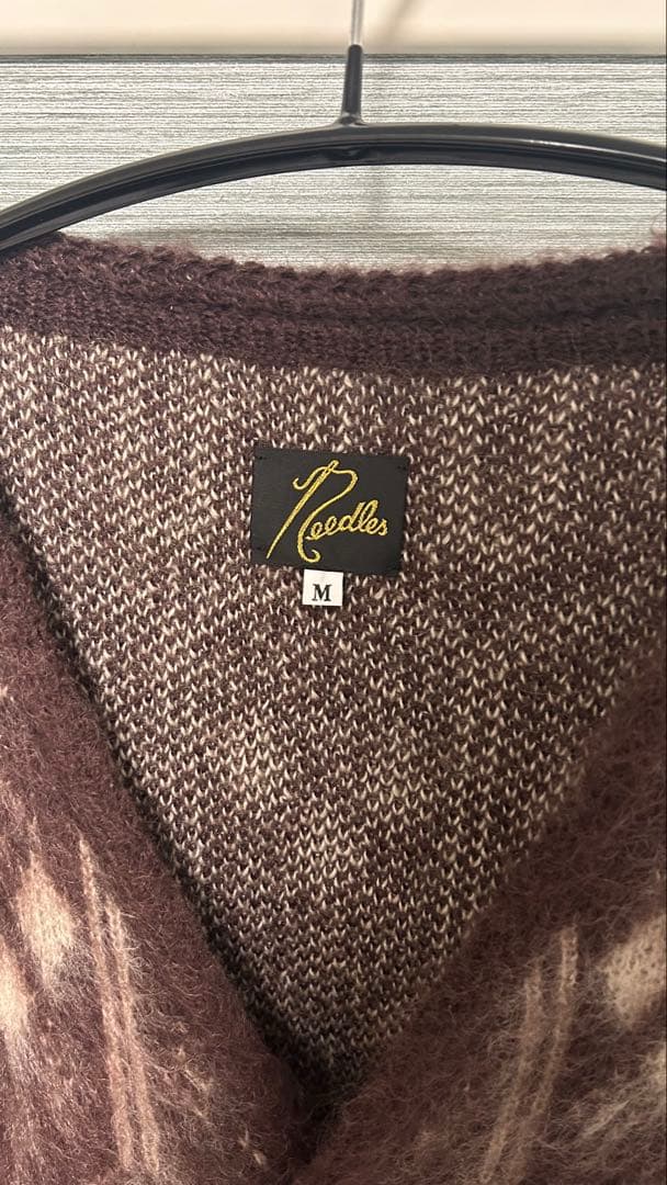 砂*漠様 Needles 幾何学模様 Vネックカーディガン M