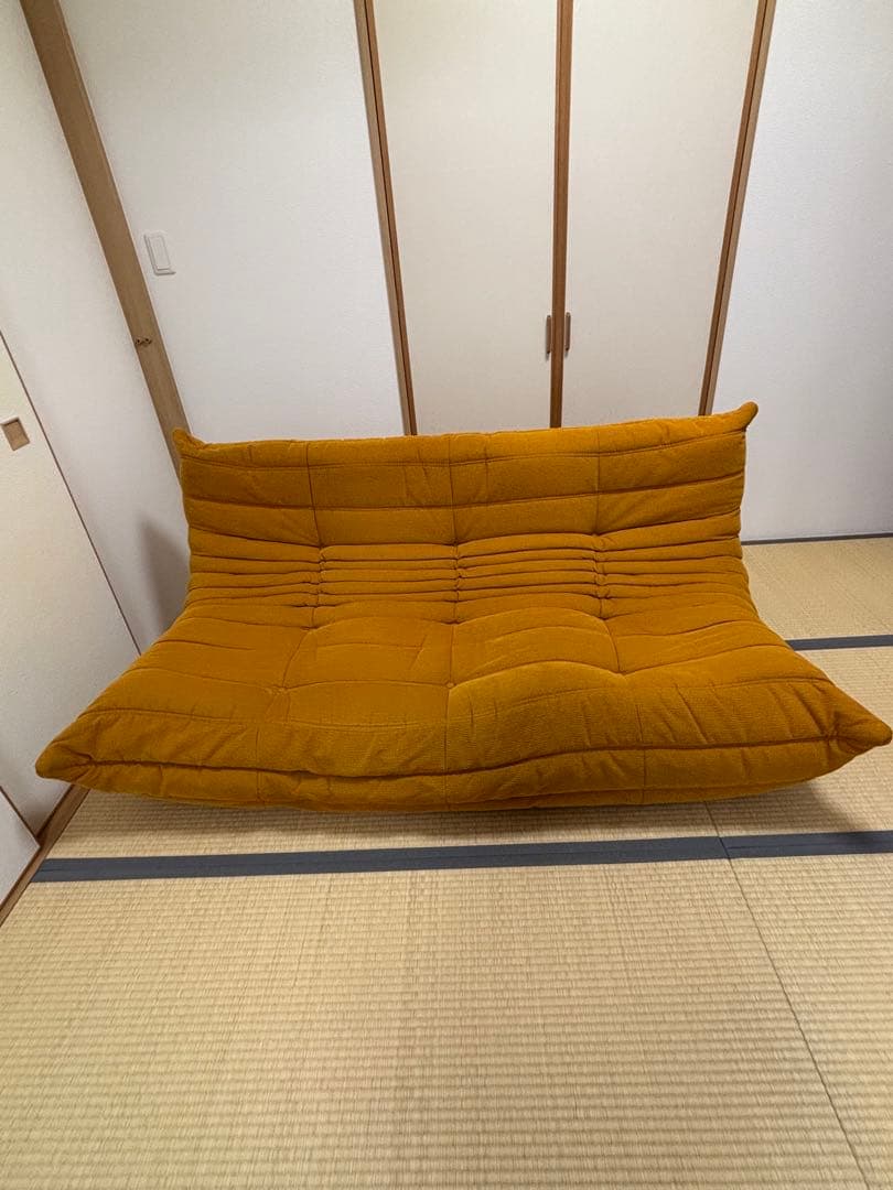 ロゼトーゴソファ マスタード色 3人掛け