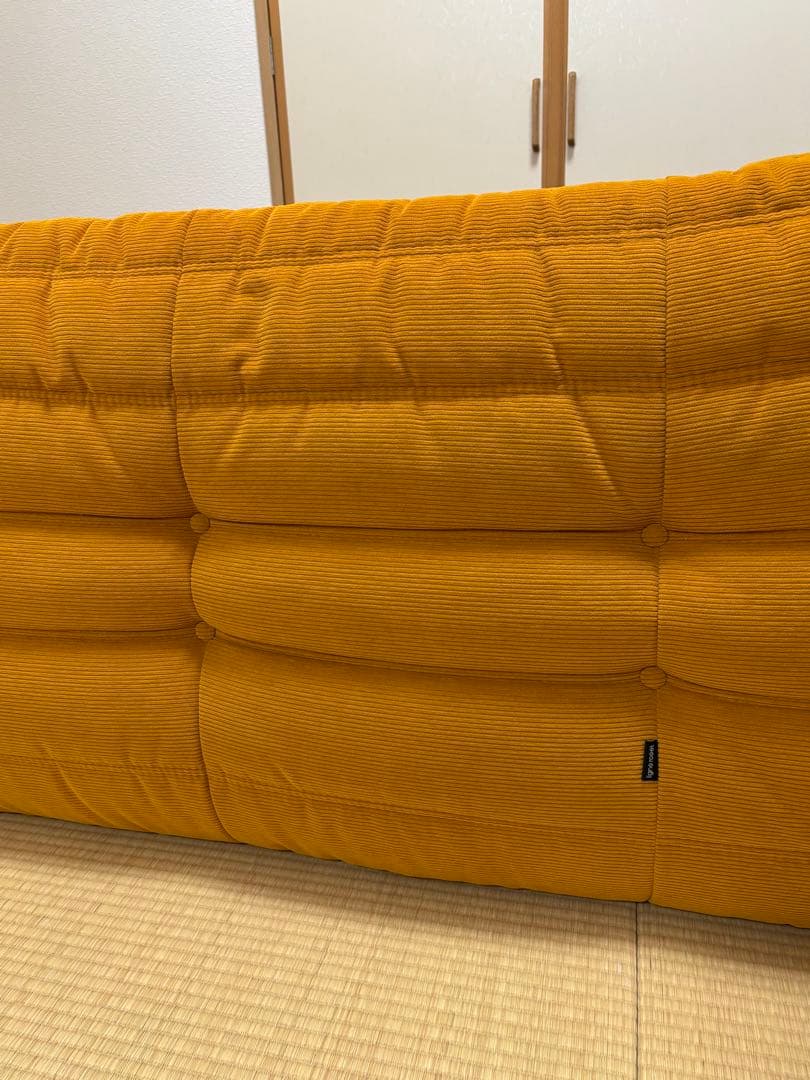 ロゼトーゴソファ マスタード色 3人掛け