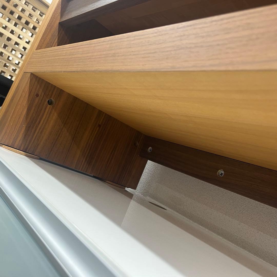 ウォールナット テレビ台 AVボード L字 伸縮 コーナー