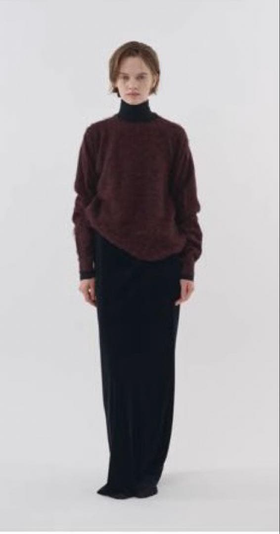 スカート enof velour long skirt