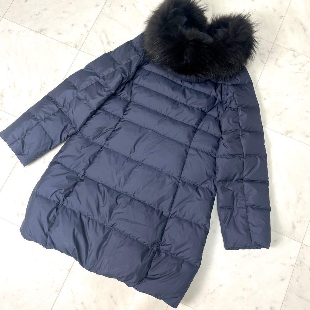 専用【極美品】ナノユニバース 2020AW 西川ダウン ファー ネイビー S