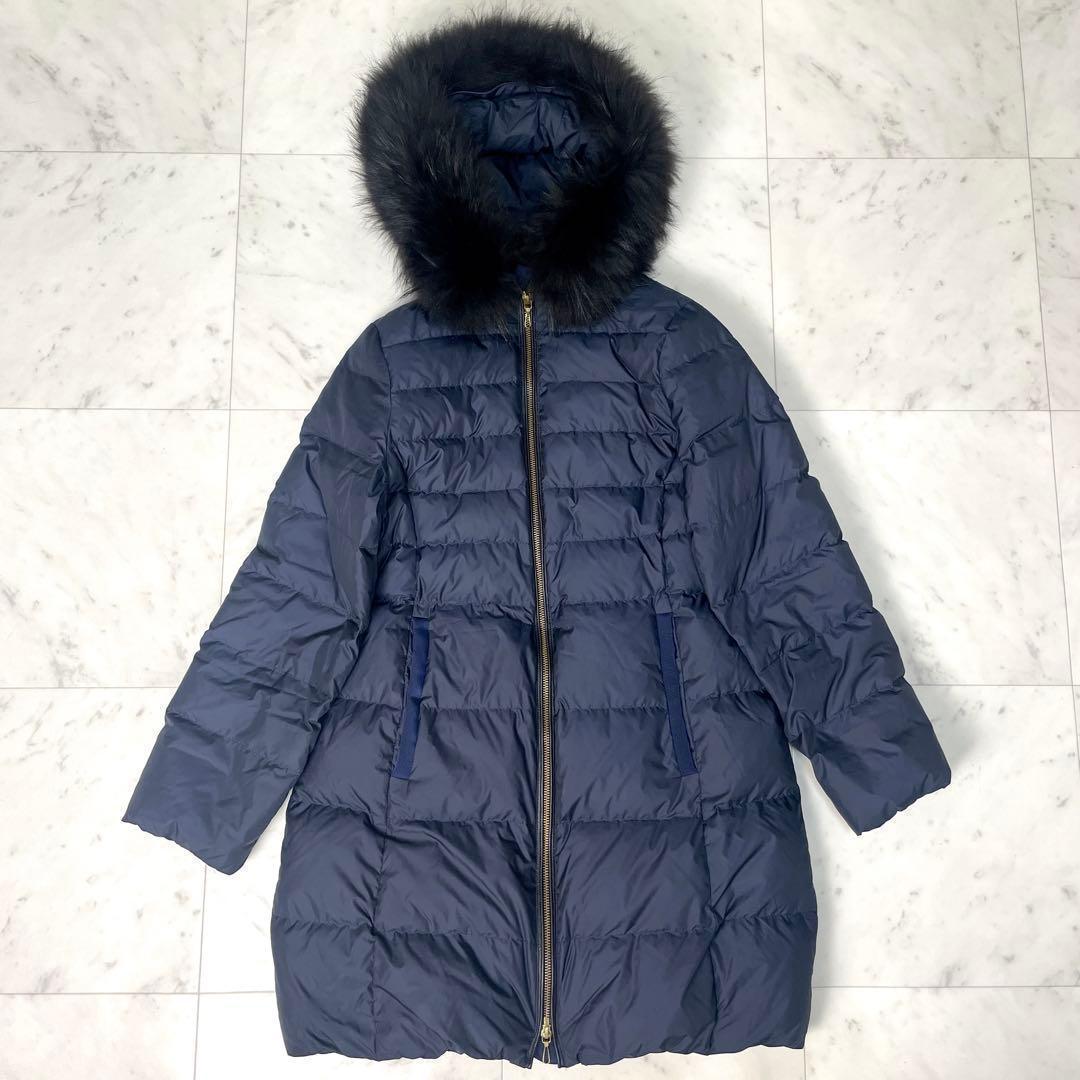 専用【極美品】ナノユニバース 2020AW 西川ダウン ファー ネイビー S