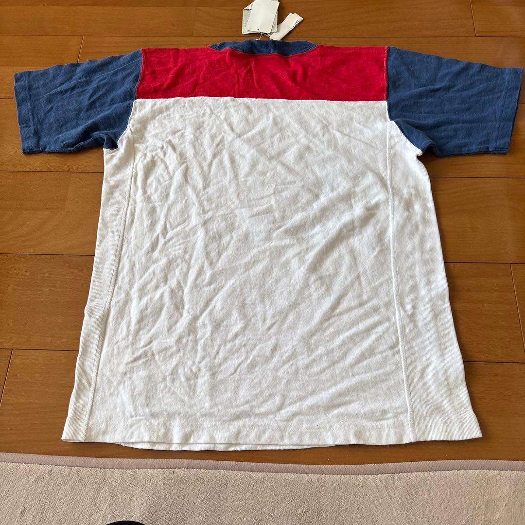 新品限定！チャンピオン90周年記念フットボール半袖TシャツX L/トリコロール