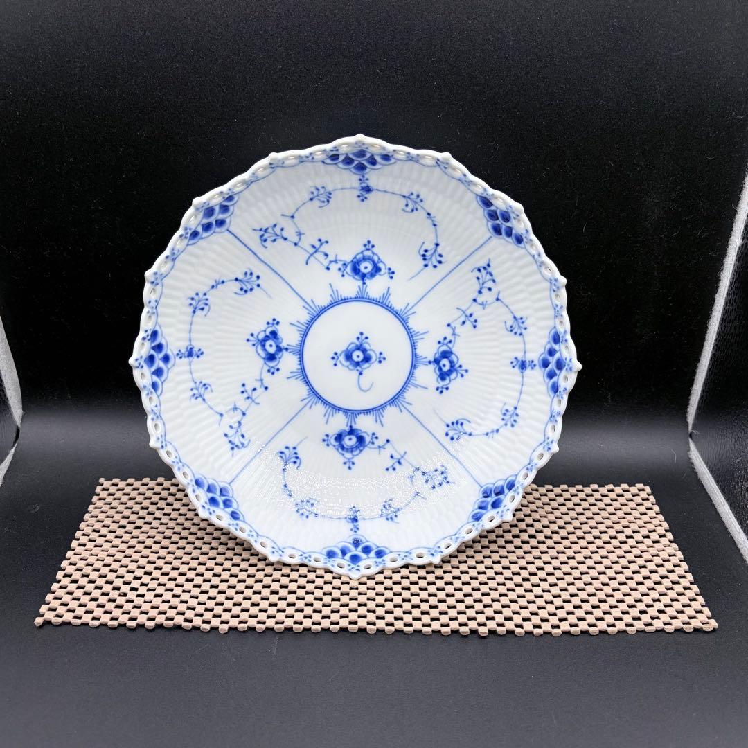 ロイヤルコペンハーゲン ブルーフルーテッド フルレース ボウル プレート