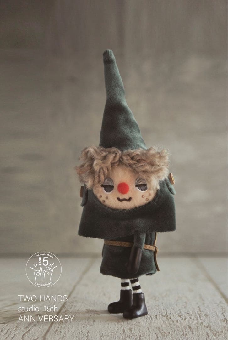 グリーンポスト・妖精　ハンドメイド　フェルト人形　可動　フィギュア　ぬいぐるみ
