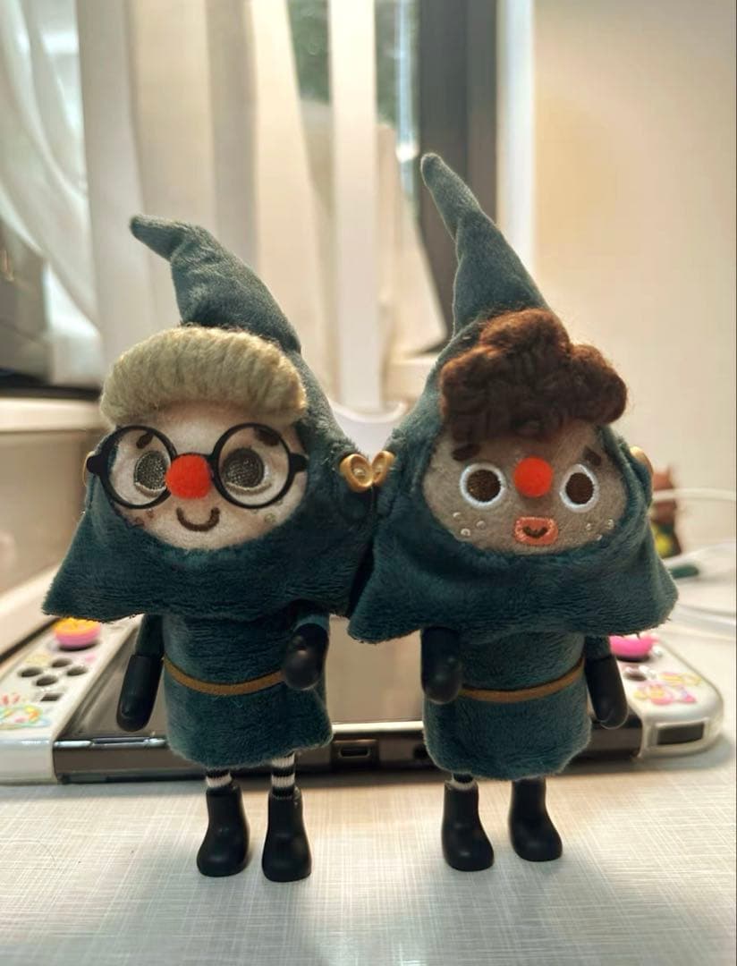 グリーンポスト・妖精　ハンドメイド　フェルト人形　可動　フィギュア　ぬいぐるみ