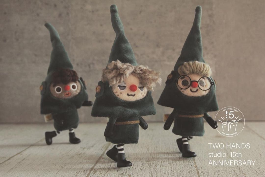 グリーンポスト・妖精　ハンドメイド　フェルト人形　可動　フィギュア　ぬいぐるみ