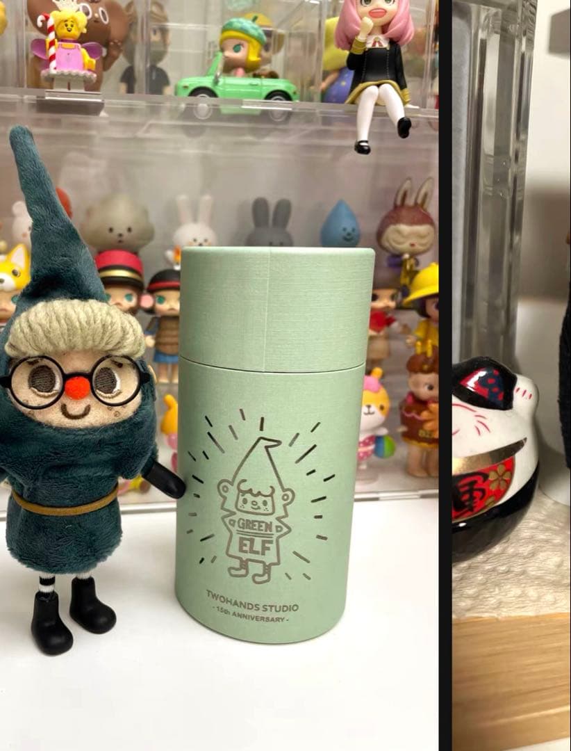 グリーンポスト・妖精　ハンドメイド　フェルト人形　可動　フィギュア　ぬいぐるみ