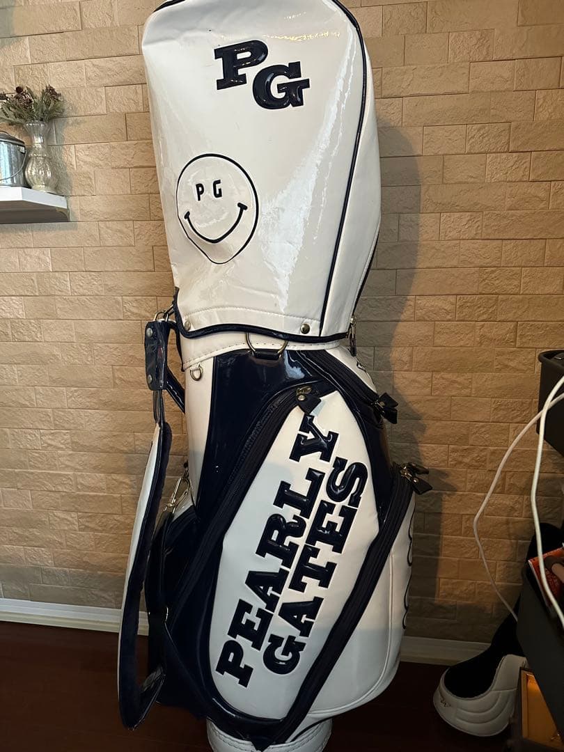 PEARLY GATES ゴルフバッグ ホワイト/ネイビー