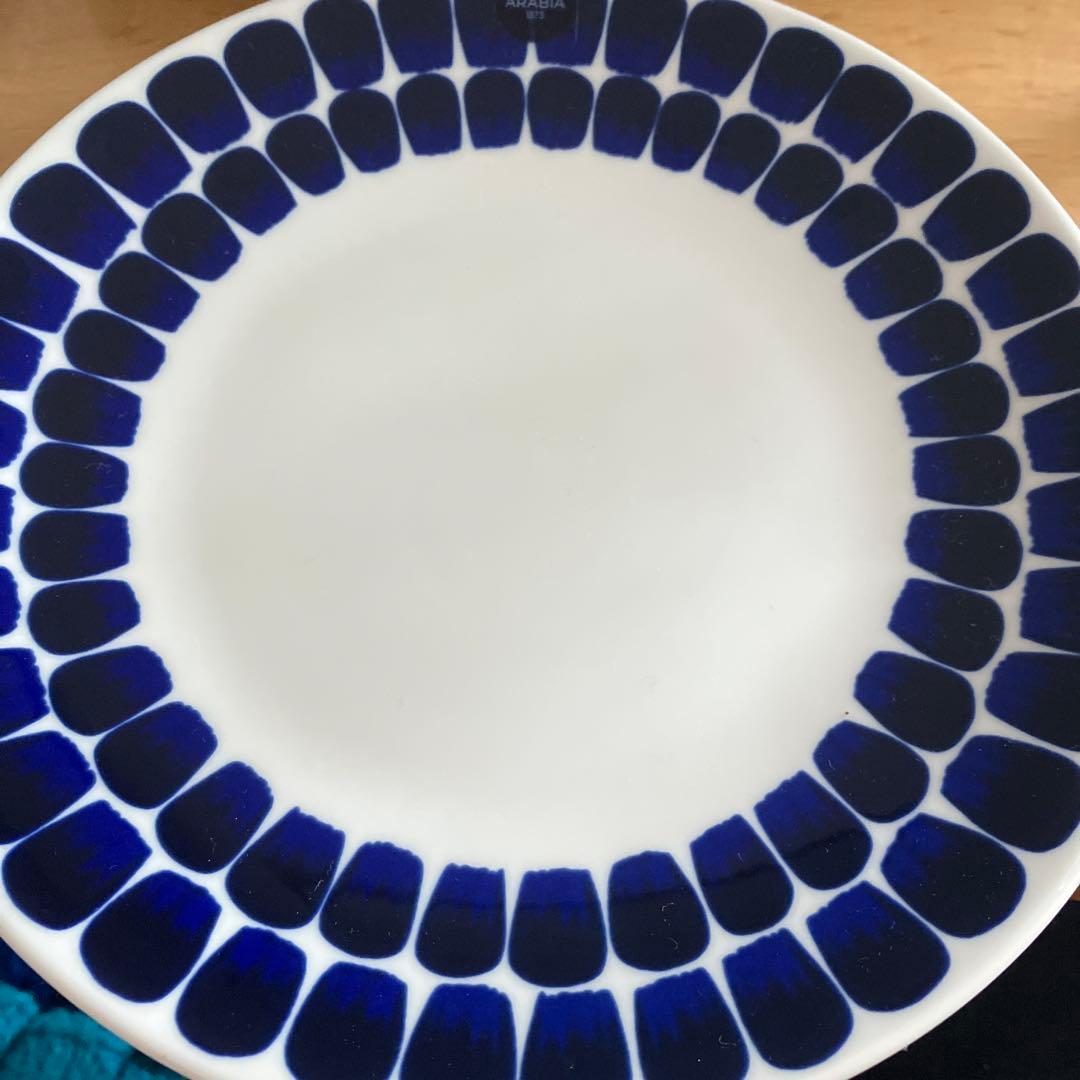ARABIA TUOKIO 皿 20cm コバルトブルー