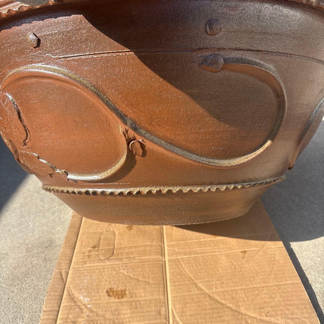 大谷焼　睡蓮鉢(青) 2尺3寸