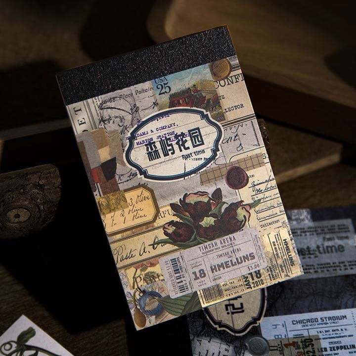 海外　時光浪漫舞曲シリーズ　ステッカーブック　コラージュペーパー　4種　240枚