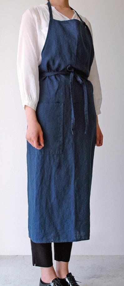 リトアニア製　Linne　リネン/麻　キッチンエプロン NV