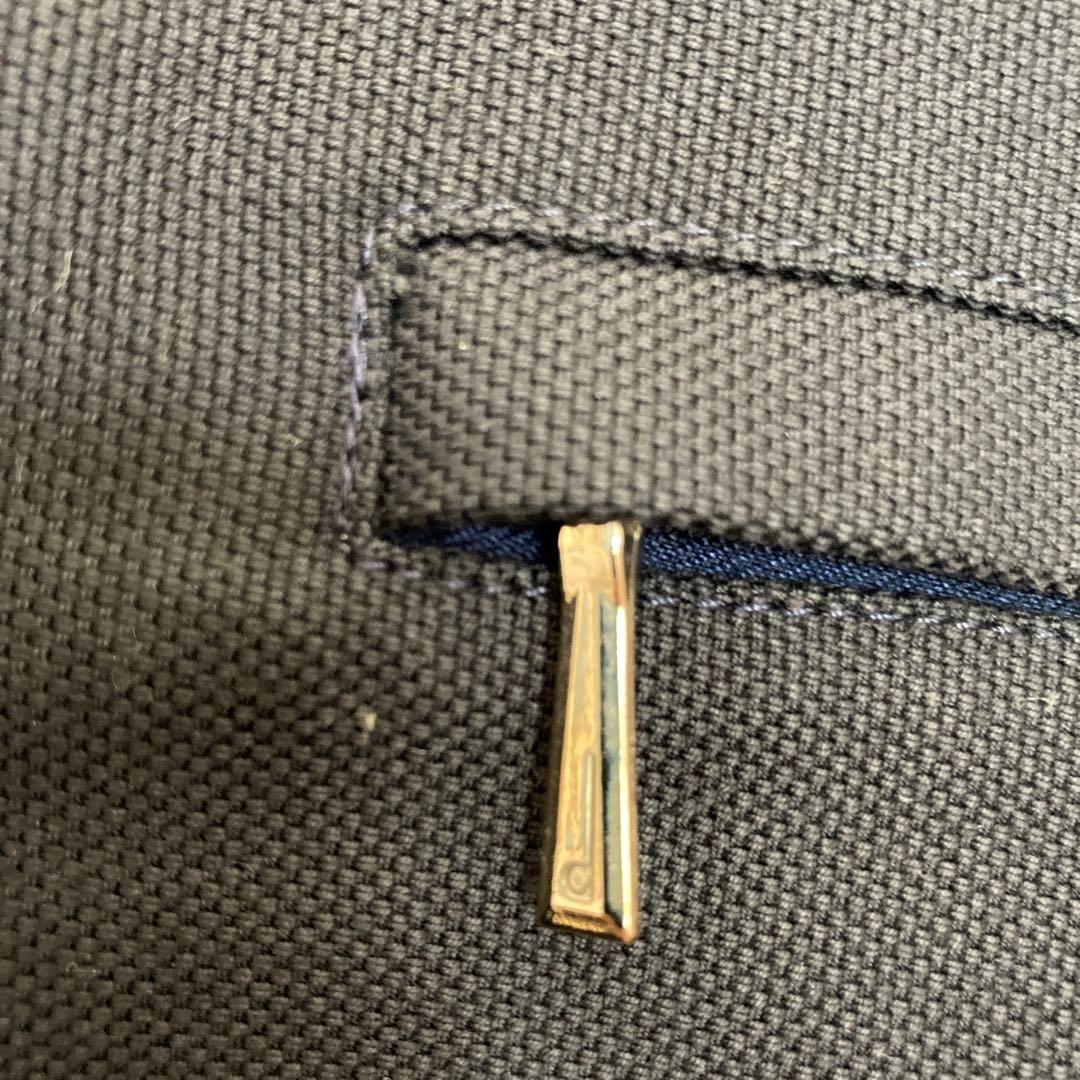 dunhill ネイビー　黒羊革トリム　ライダース　ドライビングジャケット　M