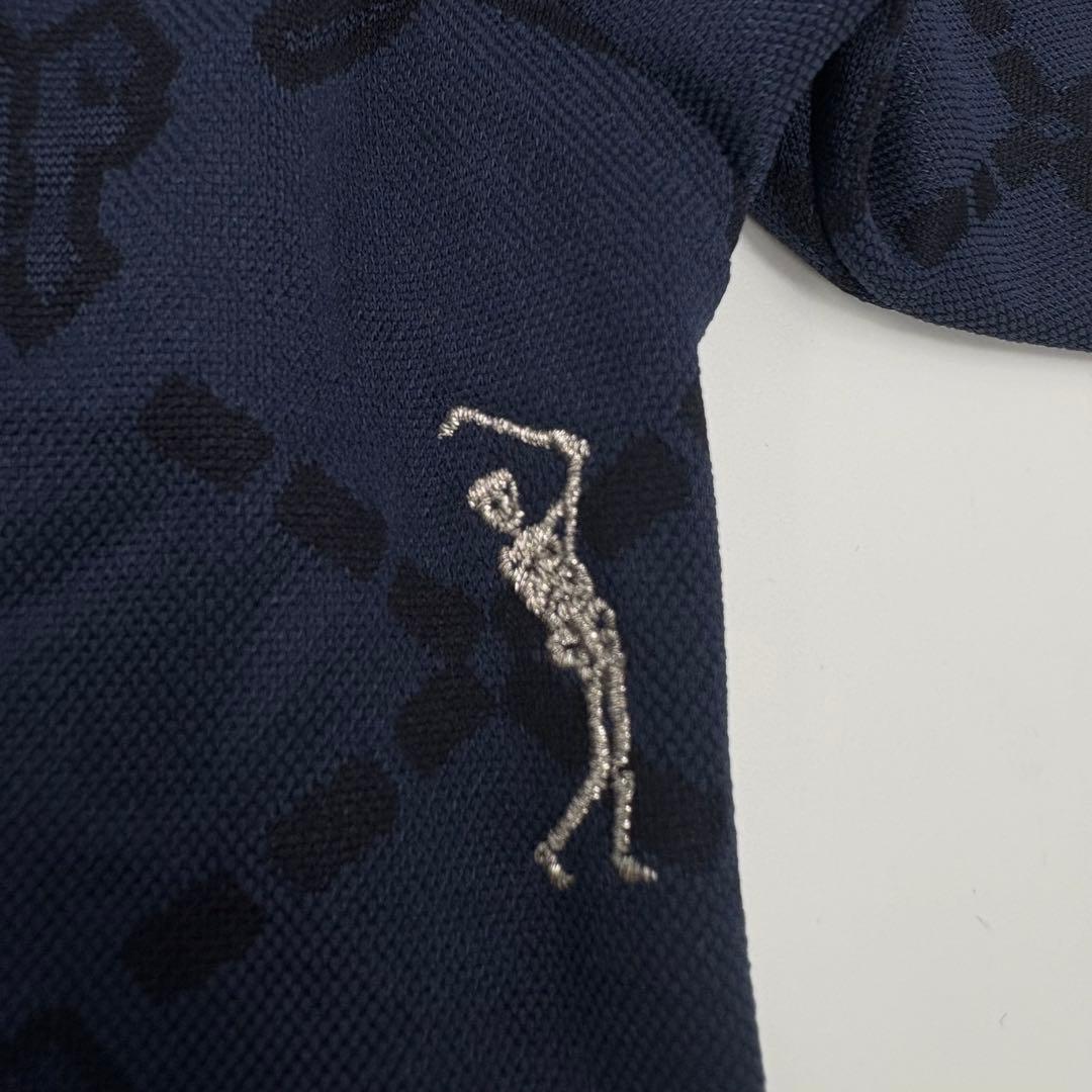 新品タグ付き　マークアンドロナ　ポロシャツ 46 M 紺 ゴルフウェア　915