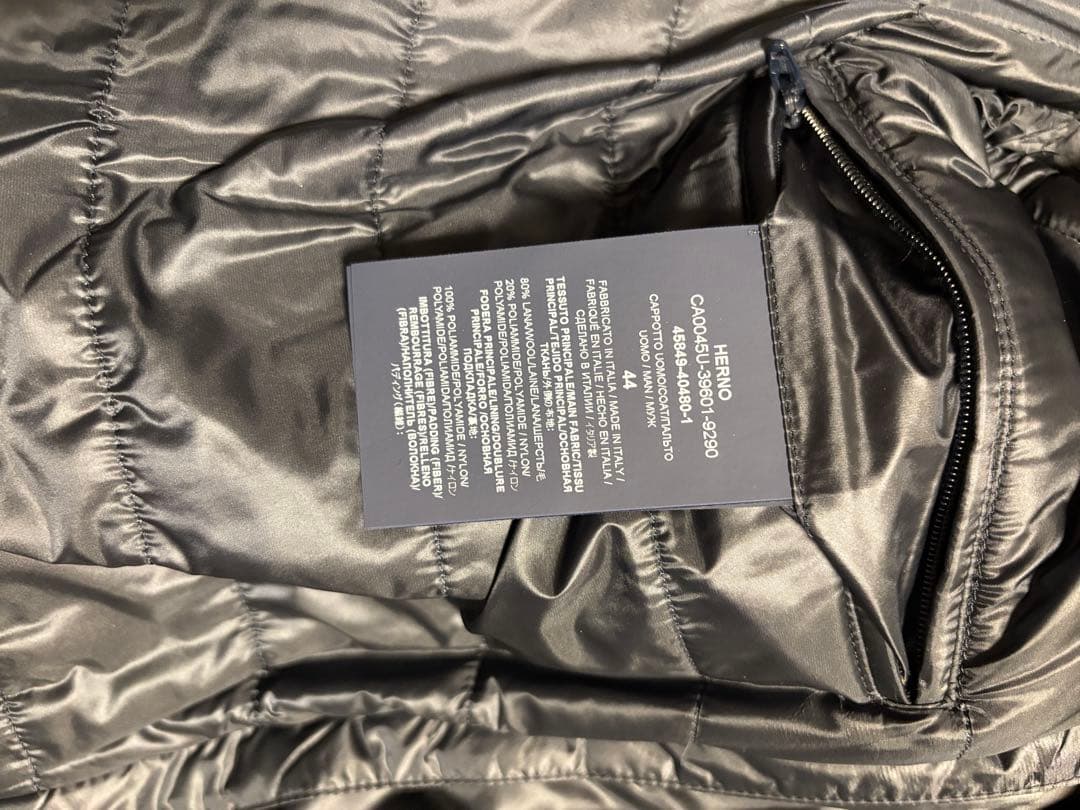 【美品】　Herno ネイビー シングルブレスト チェスターコート