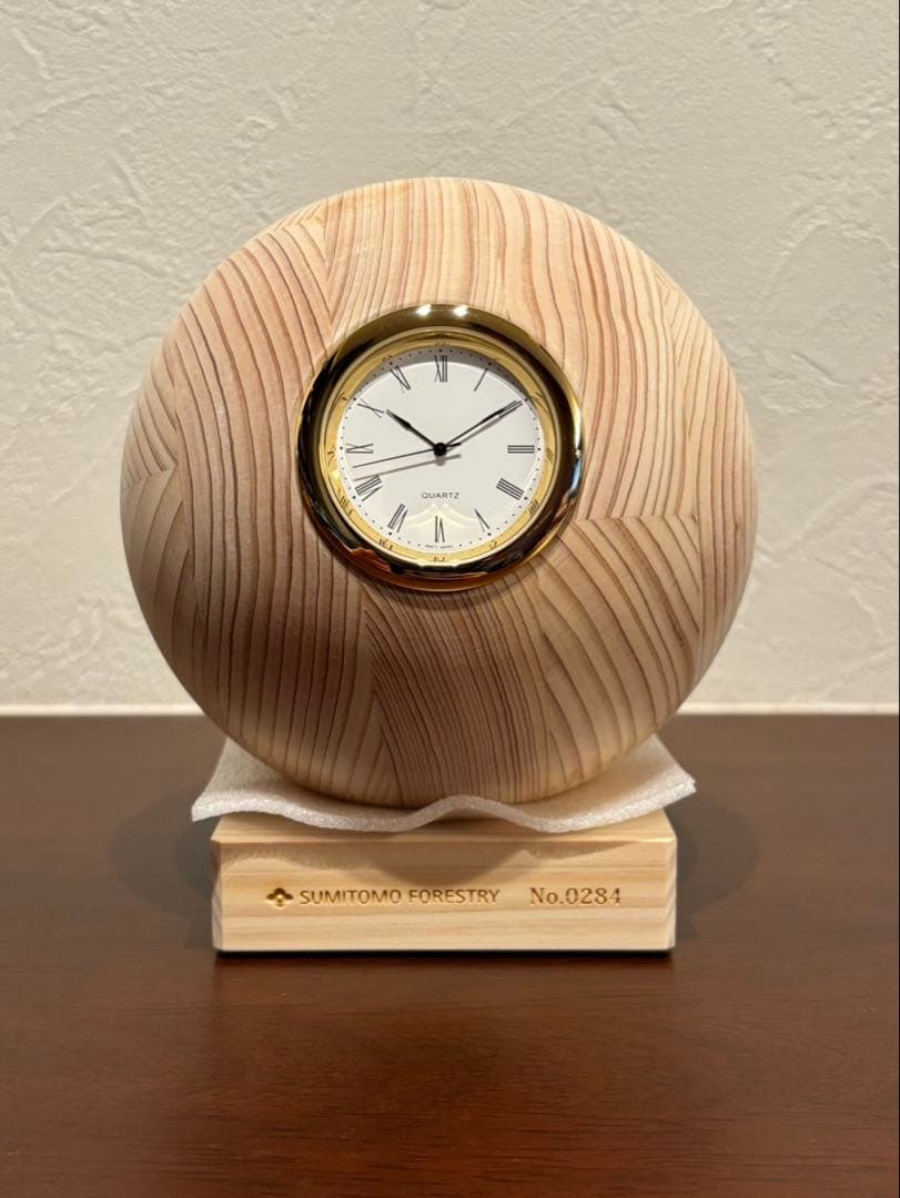 【非売品・新品】住友林業 × Hacoa コラボ 木製置時計（シリアルNo.入）