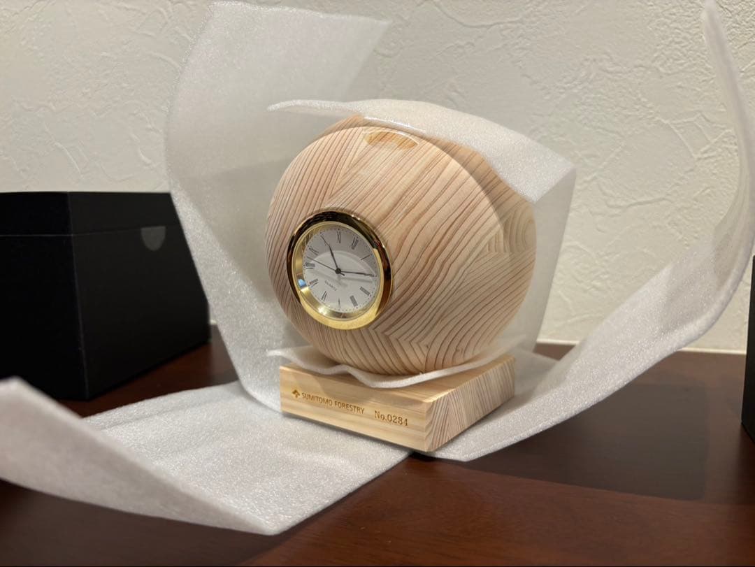 【非売品・新品】住友林業 × Hacoa コラボ 木製置時計（シリアルNo.入）