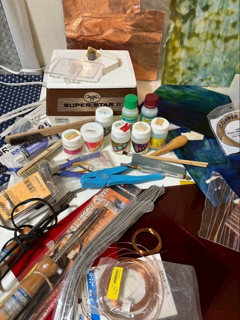 【ステンドグラス】ガラス工芸材料と工具セット