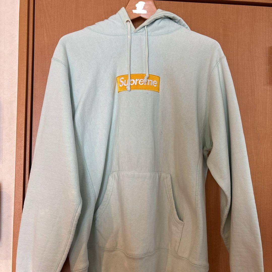 トップス Supreme Box Logo Hoodie FW17 Ice Blue