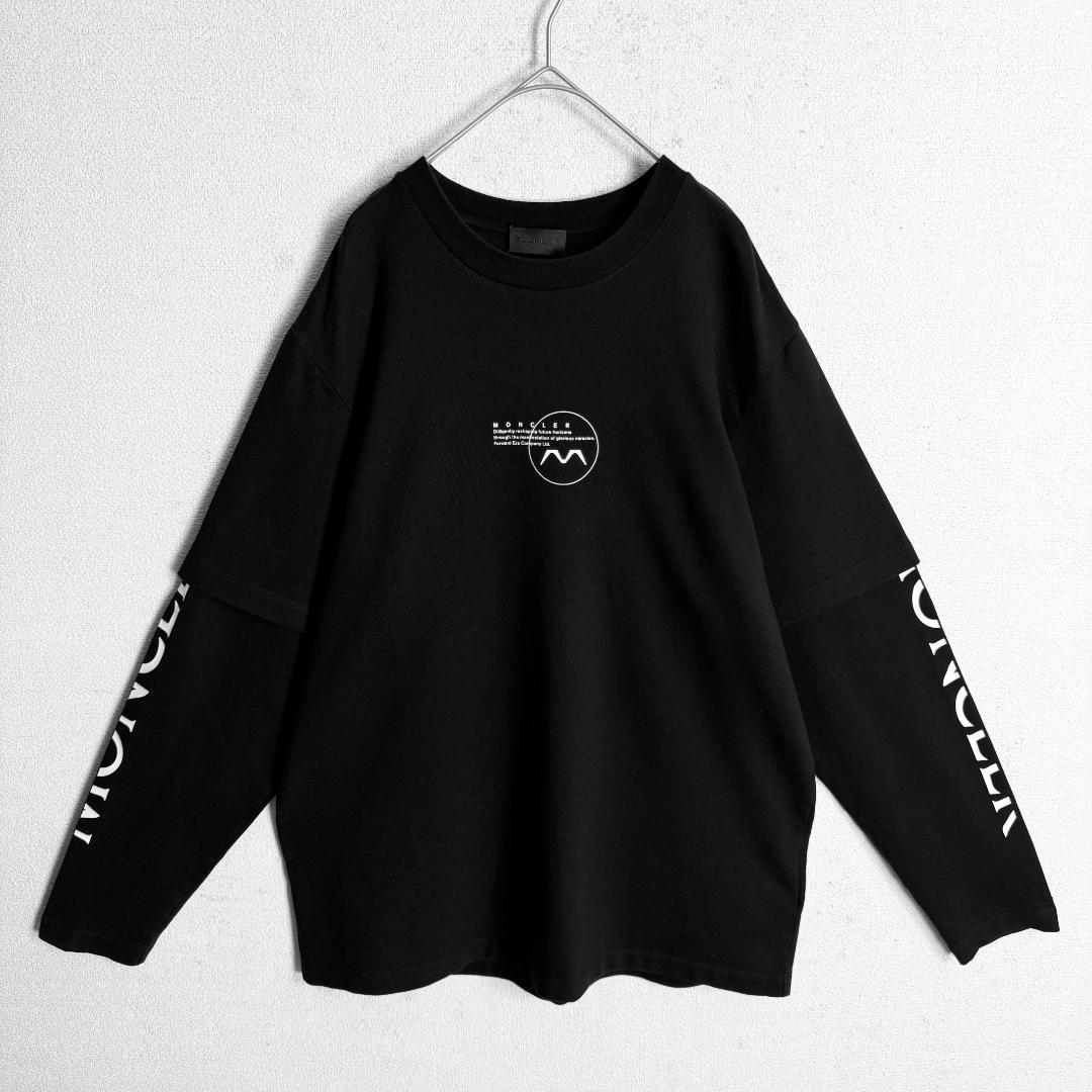 【美品☆定価10万円☆高級モデル☆ラバーロゴ】モンクレール ロンT 入手困難