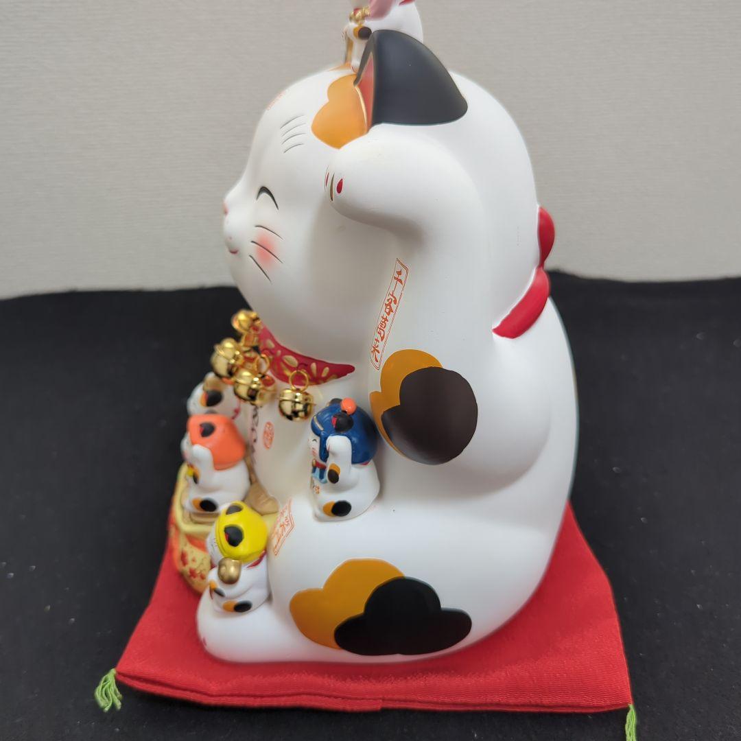 錦彩七福神招き猫（8.5号）　薬師窯