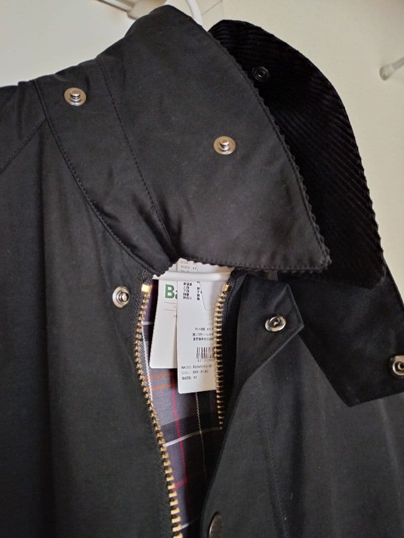新品 Barbour バブアー 別注 ビデイル OS スリーブ 42 ブラック