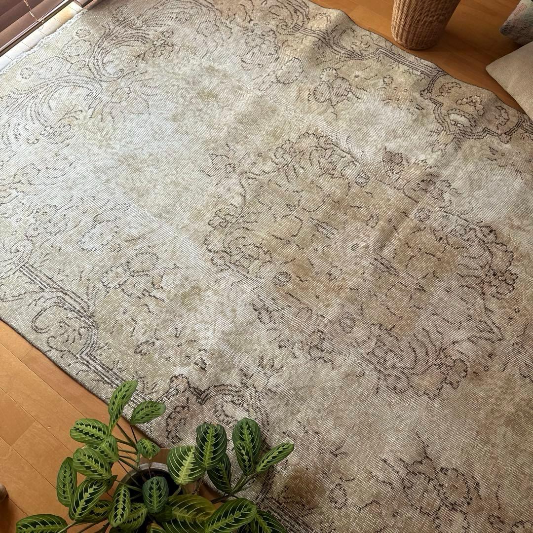 ショウちゃん　超大判150×277ナチュラルトルコヴィンテージラグ