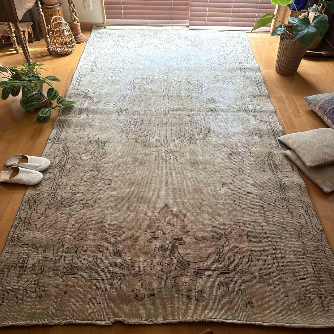 ショウちゃん　超大判150×277ナチュラルトルコヴィンテージラグ