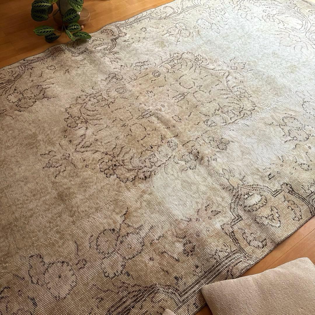 ショウちゃん　超大判150×277ナチュラルトルコヴィンテージラグ
