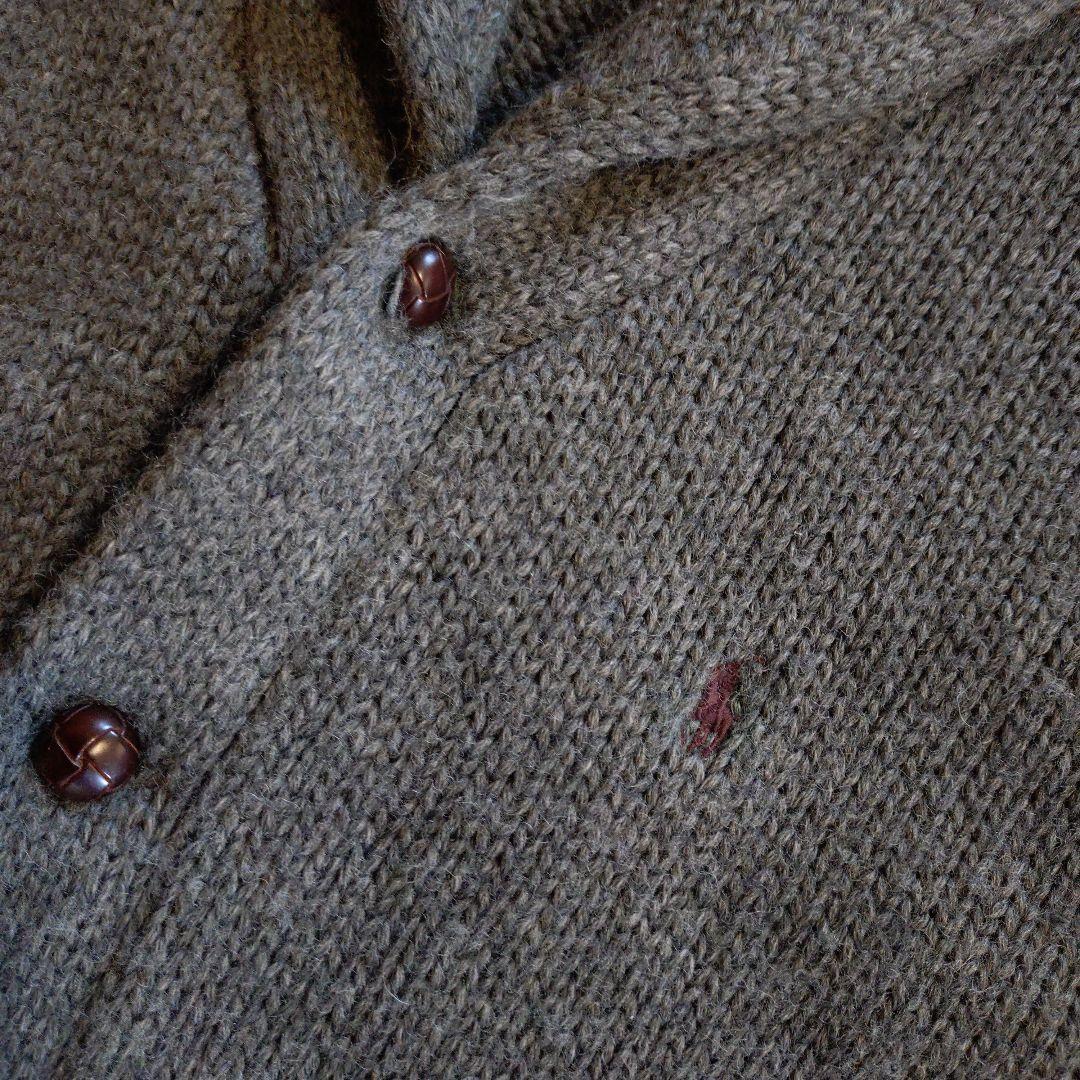 ☆ラルフローレン 上品なグレー厚手の カーディガンL〜LL