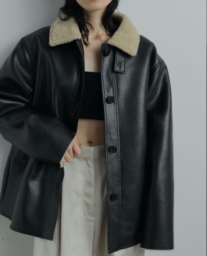 ポストカード付き♡ anukeアンヌークBoa Flight Jacket 38