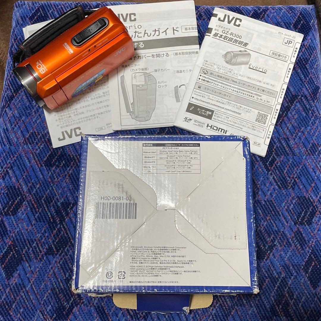 花*吉様 JVC Everio GZ-R300D 防水ビデオカメラ オレンジ