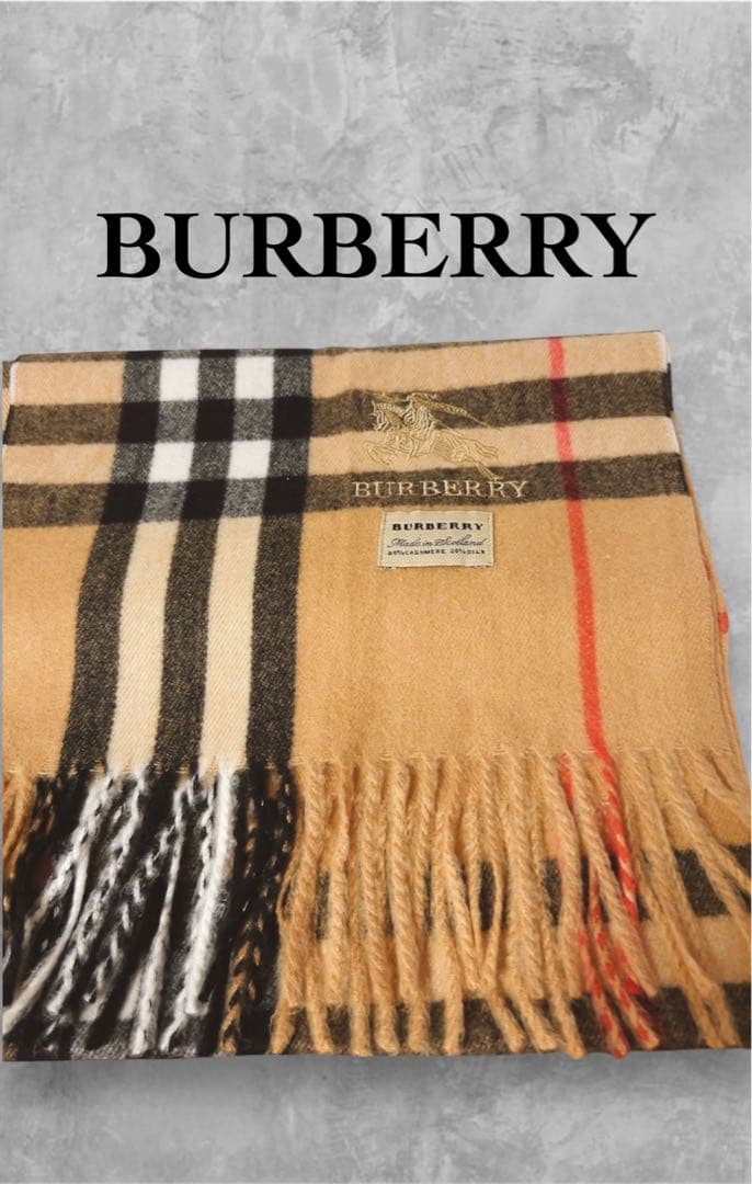 バーバリー　BURBERRY マフラー　バーバリーチェック　カシミヤ　シルク