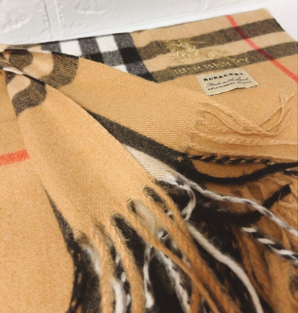 バーバリー　BURBERRY マフラー　バーバリーチェック　カシミヤ　シルク