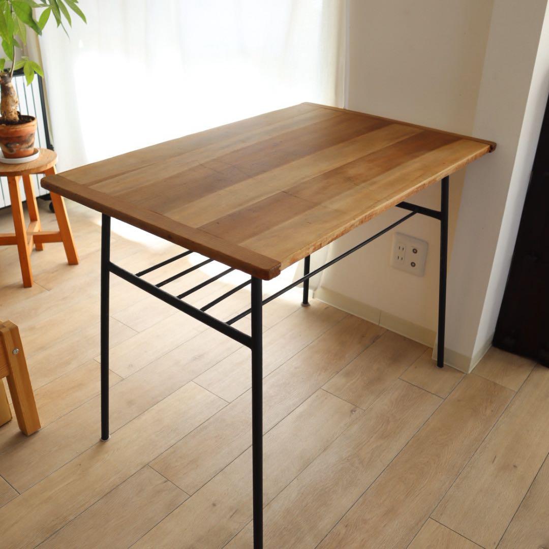 益子古道具店の木製家具リメイクダイニングテーブル