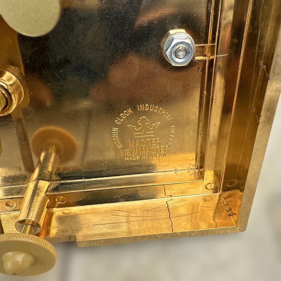 Master 400-Day 置時計 ガラス製 金色　ゼンマイ巻き式　レトロ