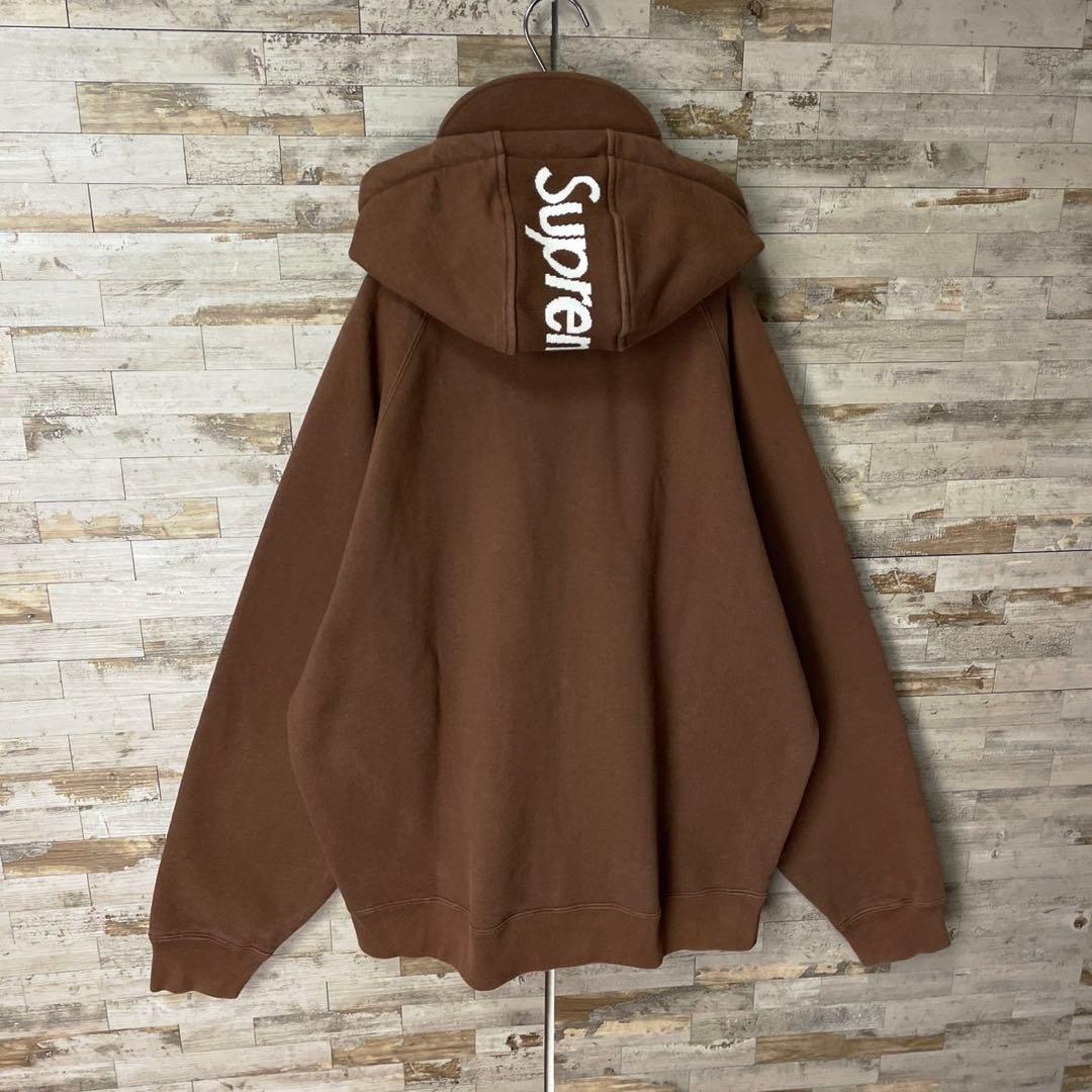 3142U【希少モデル】シュプリーム☆スモールボックスロゴ フードロゴ パーカー