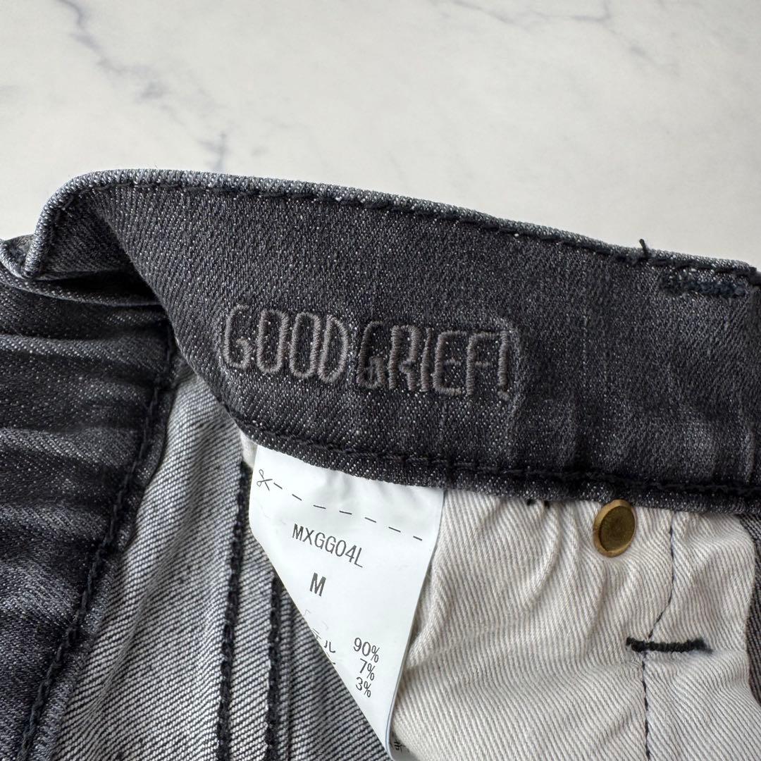 未使用 アパルトモン GOOD GRIEF ダメージドヘムワイドレッグデニム M