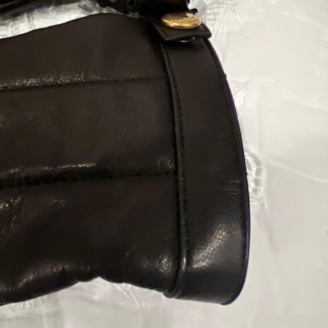 未使用　ダンヒル　最高級レザー手袋　カシミヤ100 黒　8.5サイズ