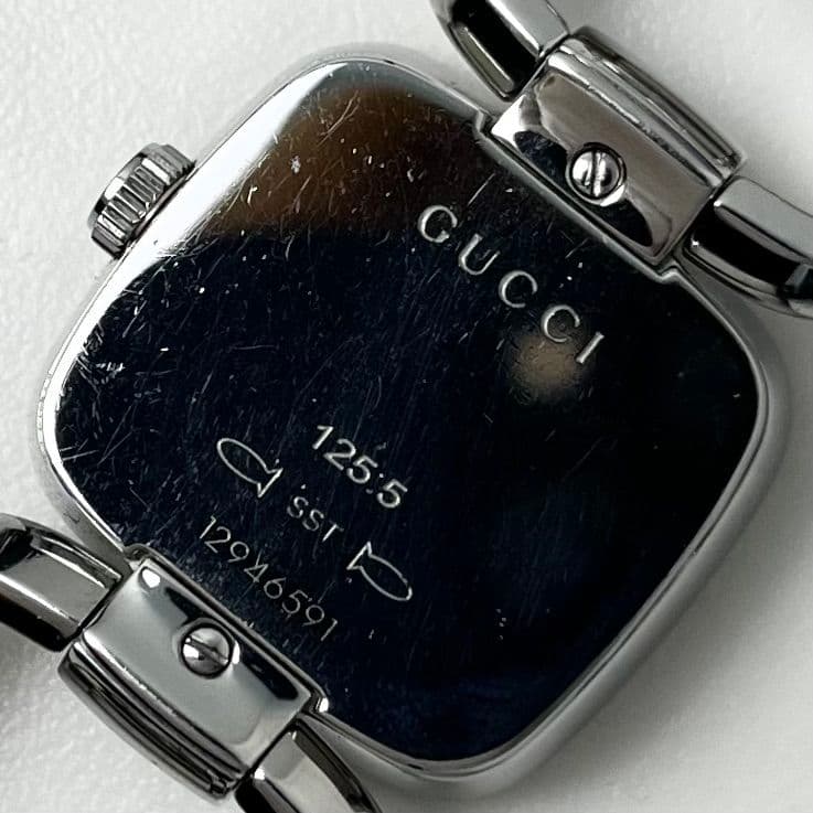【稼働】 GUCCI 125.5 Gコレクション スクエア 腕時計 シルバー