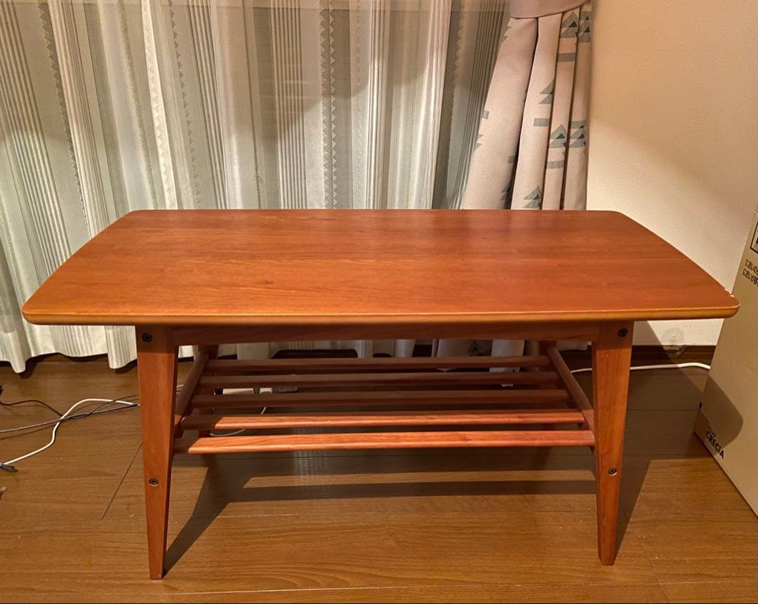 限定商品 特別仕様カリモク60×カリモクコラボ　チェリーウッド リビングテーブル