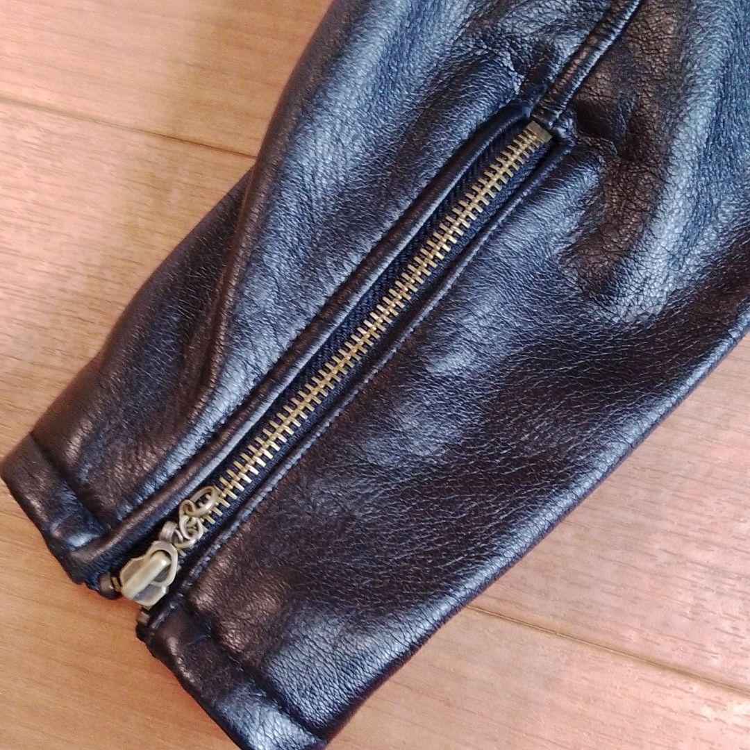 AVIREX シングルライダースジャケット6141052ブラック　　 （難あり）