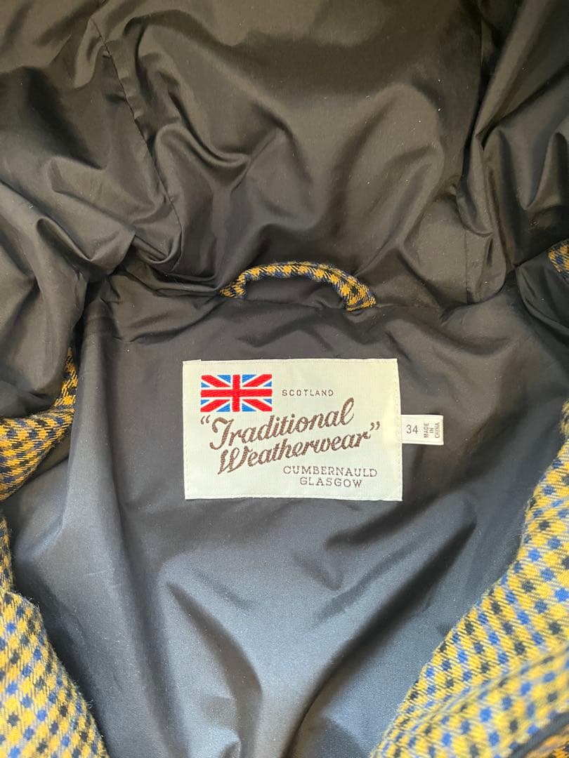 Traditional Weatherwear ダウンコートチェック柄